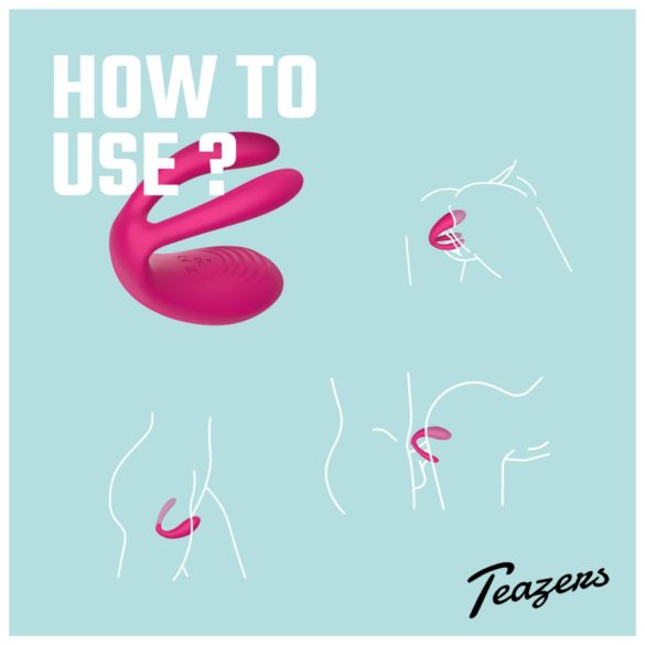 Teazers - vibrador para parejas con 3 motores - silicona rosa