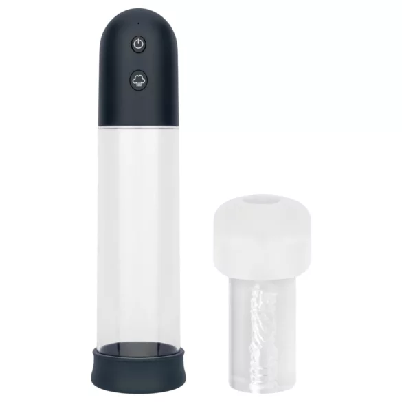 Boners - bomba de pene automática masturbador (transparente-negro)
