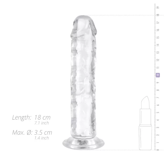 EasyToys - consolador gelatina - 16 cm - transparente
