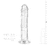 EasyToys - consolador gelatina - 16 cm - transparente