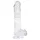 EasyToys - consolador con testículos - 13,5 cm - transparente