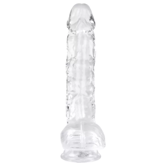 EasyToys - consolador con testículos - 13,5 cm - transparente