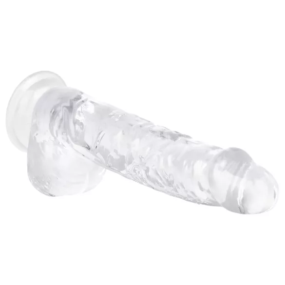EasyToys - consolador con testículos - 13,5 cm - transparente