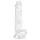 EasyToys - consolador con testículos - 17 cm - transparente