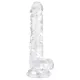 EasyToys - consolador con testículos - 17 cm - transparente