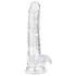 EasyToys - consolador con testículos - 17 cm - transparente