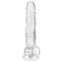 EasyToys - consolador con testículos - 17 cm - transparente