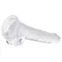 EasyToys - consolador con testículos - 17 cm - transparente