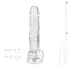 EasyToys - consolador con testículos - 17 cm - transparente