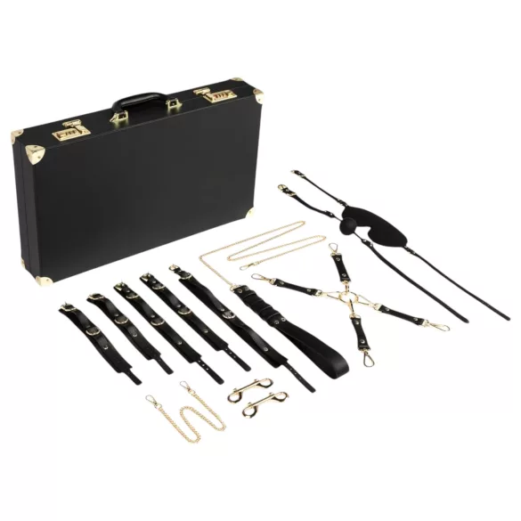 Bedroom Fantasies - set BDSM 11 piezas - maletín cuero negro