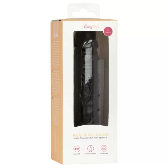 Easytoys - consolador realista - 12 cm - negro