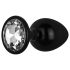 Colección Easytoys Anal - Plug con piedra - Talla S (negro)