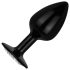 Colección Easytoys Anal - Plug con piedra - Talla S (negro)
