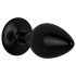 Colección Easytoys Anal - Plug con piedra - Talla S (negro)