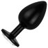 Colección Easytoys Anal - Plug Anal con Piedra - Talla L (Negro)