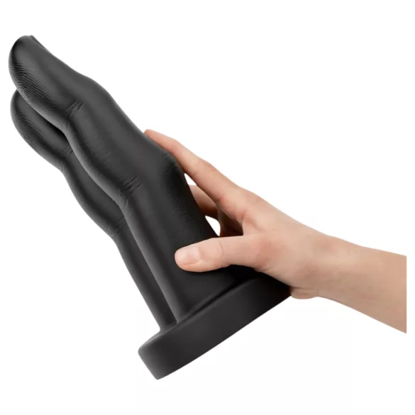 BUTTR Victory - consolador anal doble dedo - silicona negra