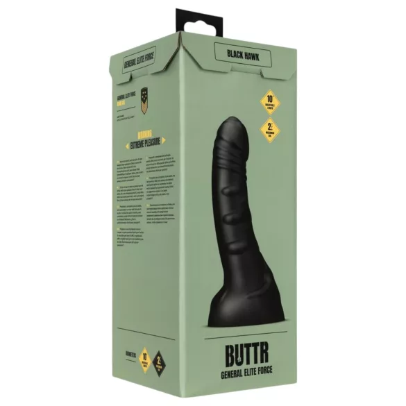 BUTTR Black Hawk - consolador anal realista - silicona negra
