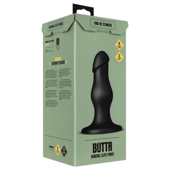 BUTTR FIM-92 - consolador anal con ventosa - silicona negra