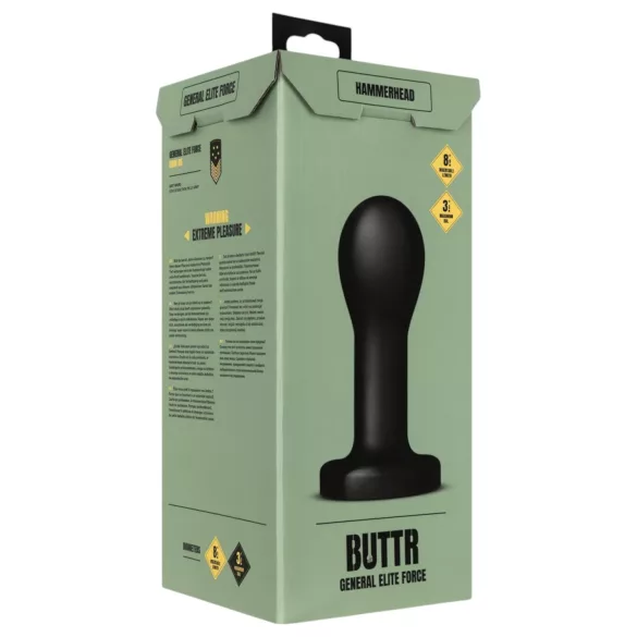 BUTTR Hammerhead - dildo anal grande - silicona negra