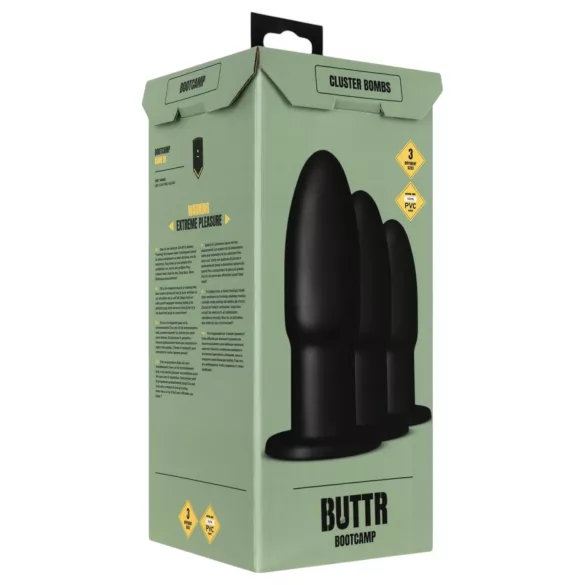 BUTTR - kit de entrenamiento anal - silicona negra
