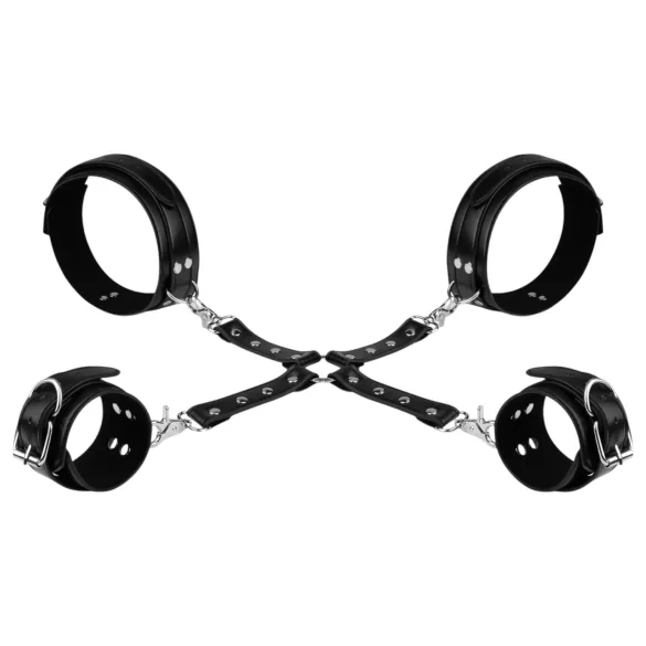 Bedroom Fantasies - juego de esposas muñeca y muslo - negro