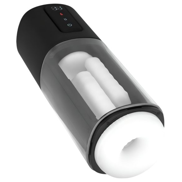 CRUIZR CX11 - masturbador masculino con calor y ajuste - silicona negra