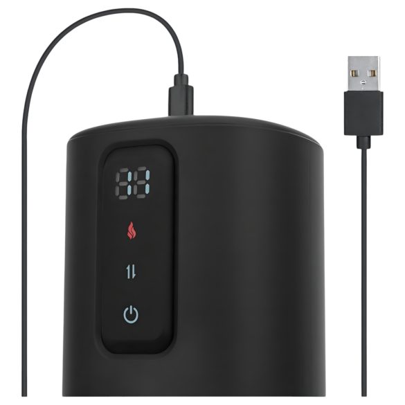 CRUIZR CX11 - masturbador masculino con calor y ajuste - silicona negra