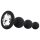 EasyToys - plug anal con bolas - silicona negra