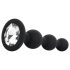 EasyToys - plug anal con bolas - silicona negra