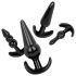 EasyToys - Set de plugs anales - 4 piezas (negro)