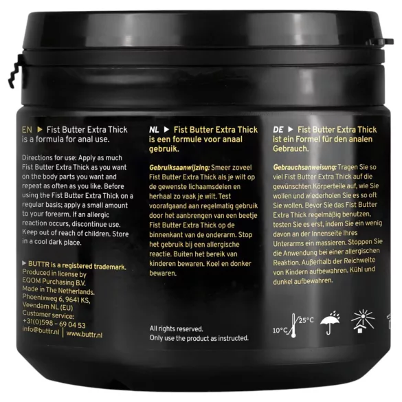 BUTTR - bálsamo para fisting - base acuosa - 500 ml