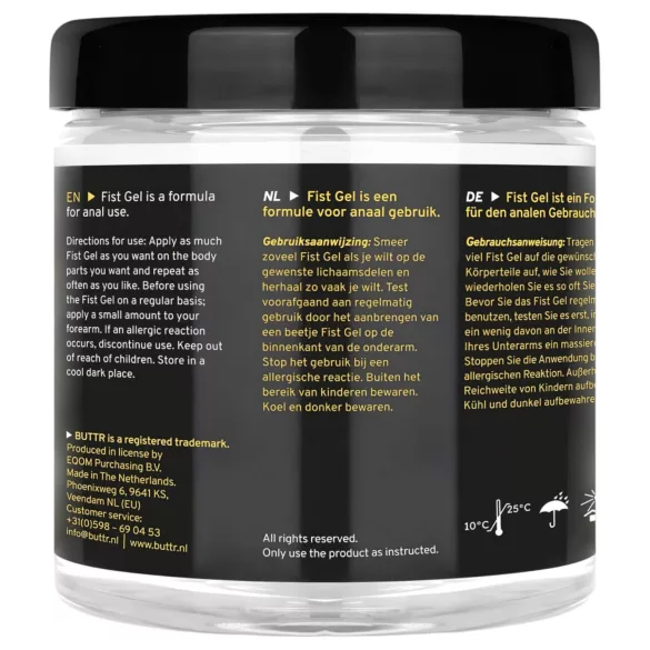 BUTTR - lubricante fisting antideslizante 500ml