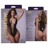 Christine - Body de red con escote profundo (negro) - XS-XL