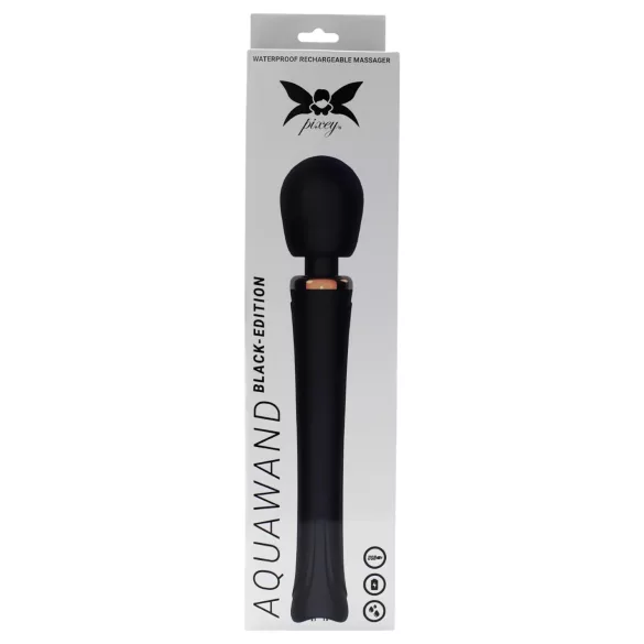 Pixey Aquawand - vibrador masajeador impermeable (negro)