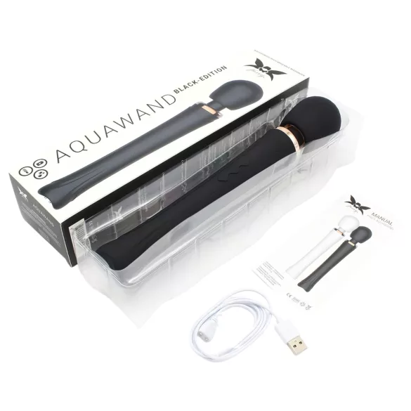 Pixey Aquawand - vibrador masajeador impermeable (negro)