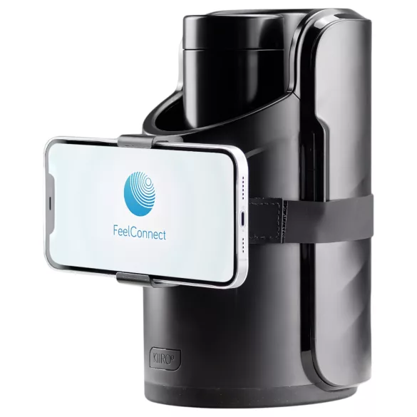 Kiiroo Keon - masturbador masculino con soporte para móvil - negro