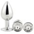 Gleaming Love - plug anal de metal - set 3 piezas - color plateado