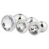 Gleaming Love - plug anal de metal - set 3 piezas - color plateado