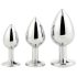 Gleaming Love - plug anal de metal - set 3 piezas - color plateado