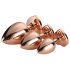 Amor Brillante - Set de plugs anales con corazones - rosegold (3 pzs)
