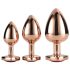 Amor Brillante - Set de plugs anales con corazones - rosegold (3 pzs)