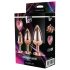 Amor Brillante - Set de plugs anales con corazones - rosegold (3 pzs)