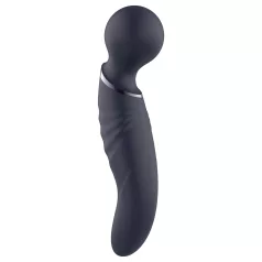 Glam - vibrador tipo varita de doble punta (gris oscuro)