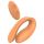 Glam - Vibrador dual recargable y control remoto (naranja)