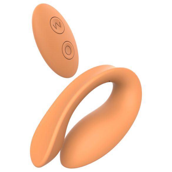 Glam - Vibrador dual recargable y control remoto (naranja)