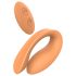 Glam - Vibrador dual recargable y control remoto (naranja)