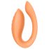 Glam - Vibrador dual recargable y control remoto (naranja)