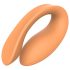 Glam - Vibrador dual recargable y control remoto (naranja)
