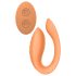 Glam - Vibrador dual recargable y control remoto (naranja)