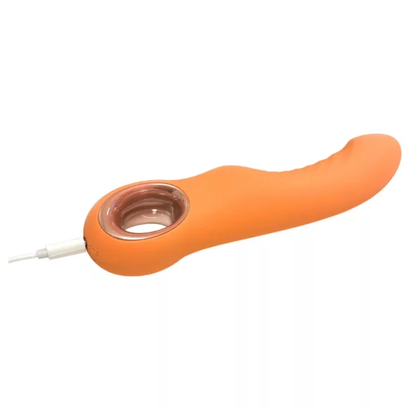 Glam - vibrador flexible acanalado (color melocotón)
